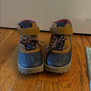 Kids' Navy and Brown Boots